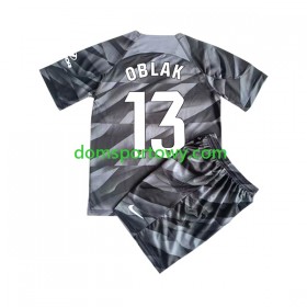 Koszulka Atlético Madryt Jan Oblak 13 Bramkarska Dziecięcy Domowe Koszulki Piłkarskie 2023-2024 Krótki Rękaw